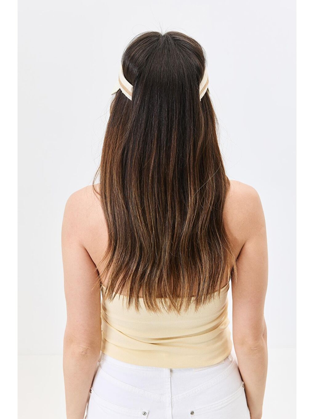 Ekru Vizor Plaj Şapkası Y25730-36 Krem-1