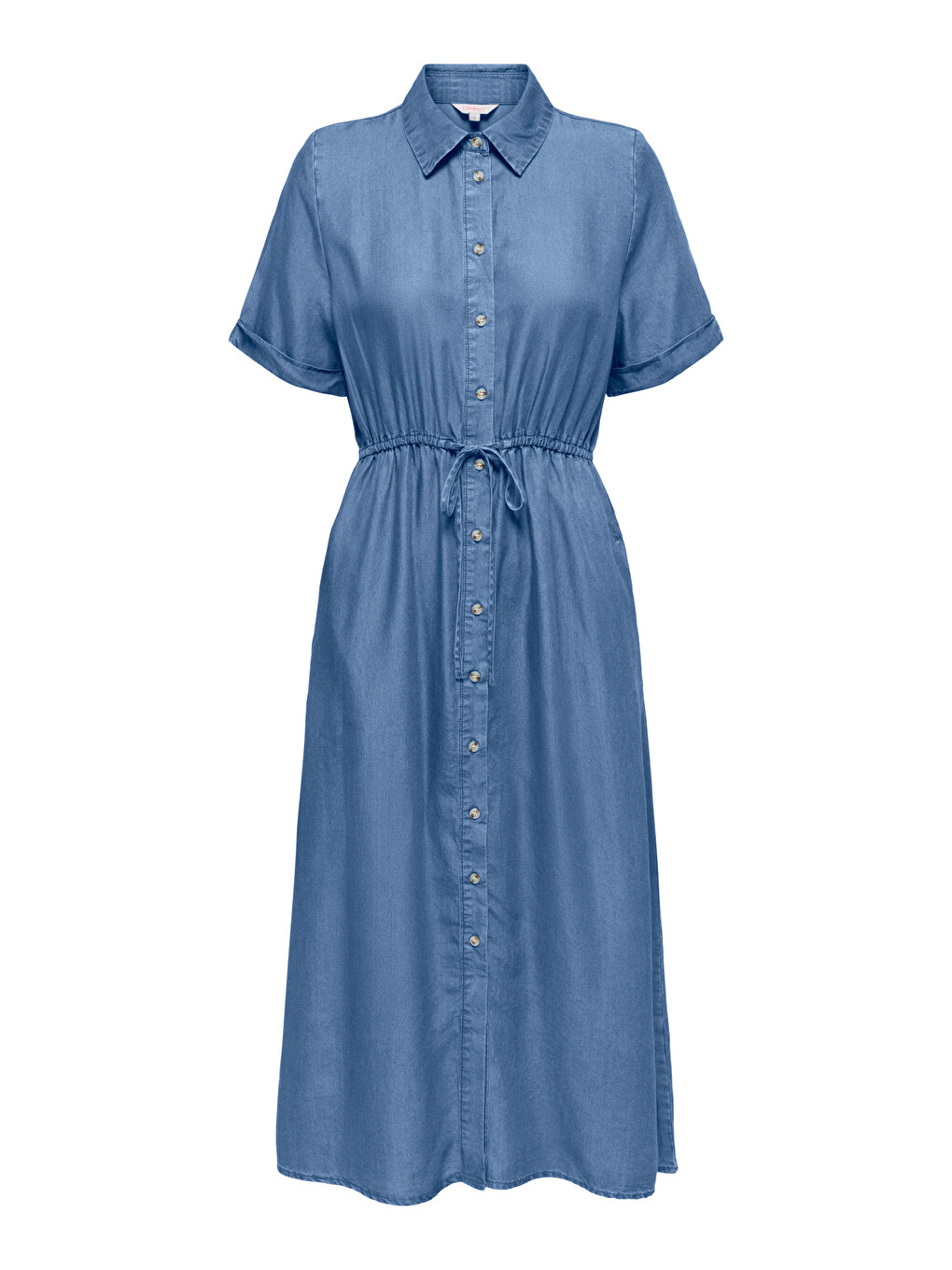 Mavi Onlcharis Regular Fit Bağlama Detaylı Midi Jean Elbise 15363971-5