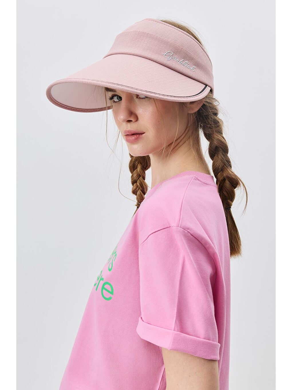 Pembe Vizor Plaj Şapkası Y25730-34 Pudra
