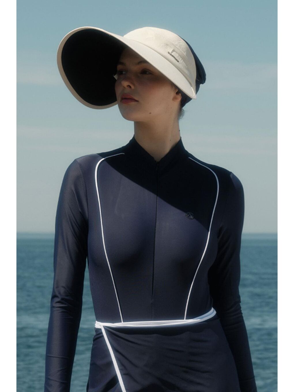 Ekru Vizor Plaj Şapkası Y25730-32 Krem