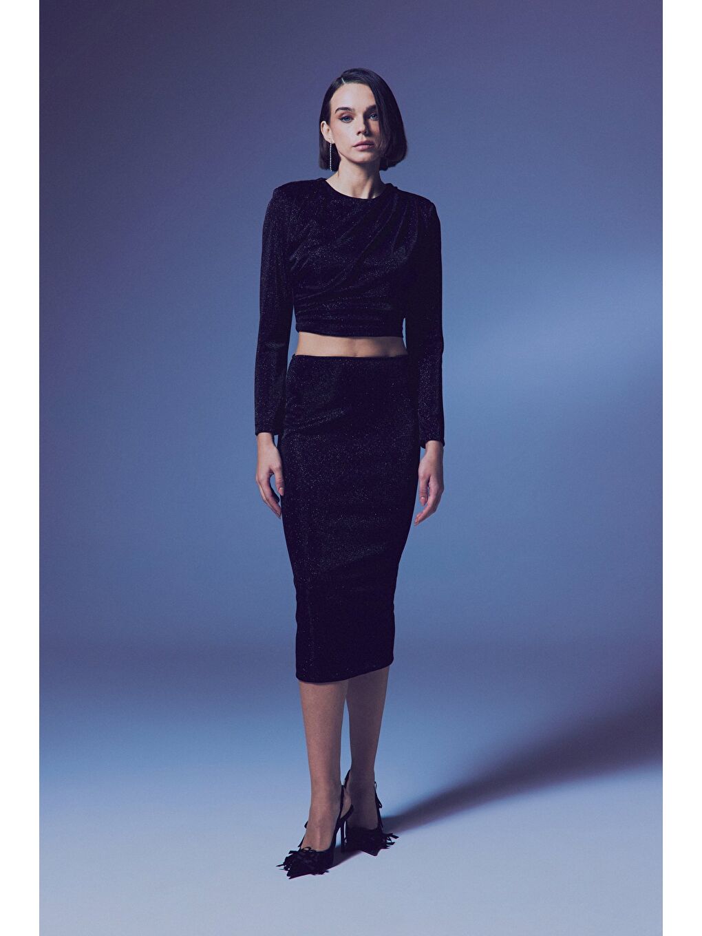 Parlak Kalem Etek - Siyah-2