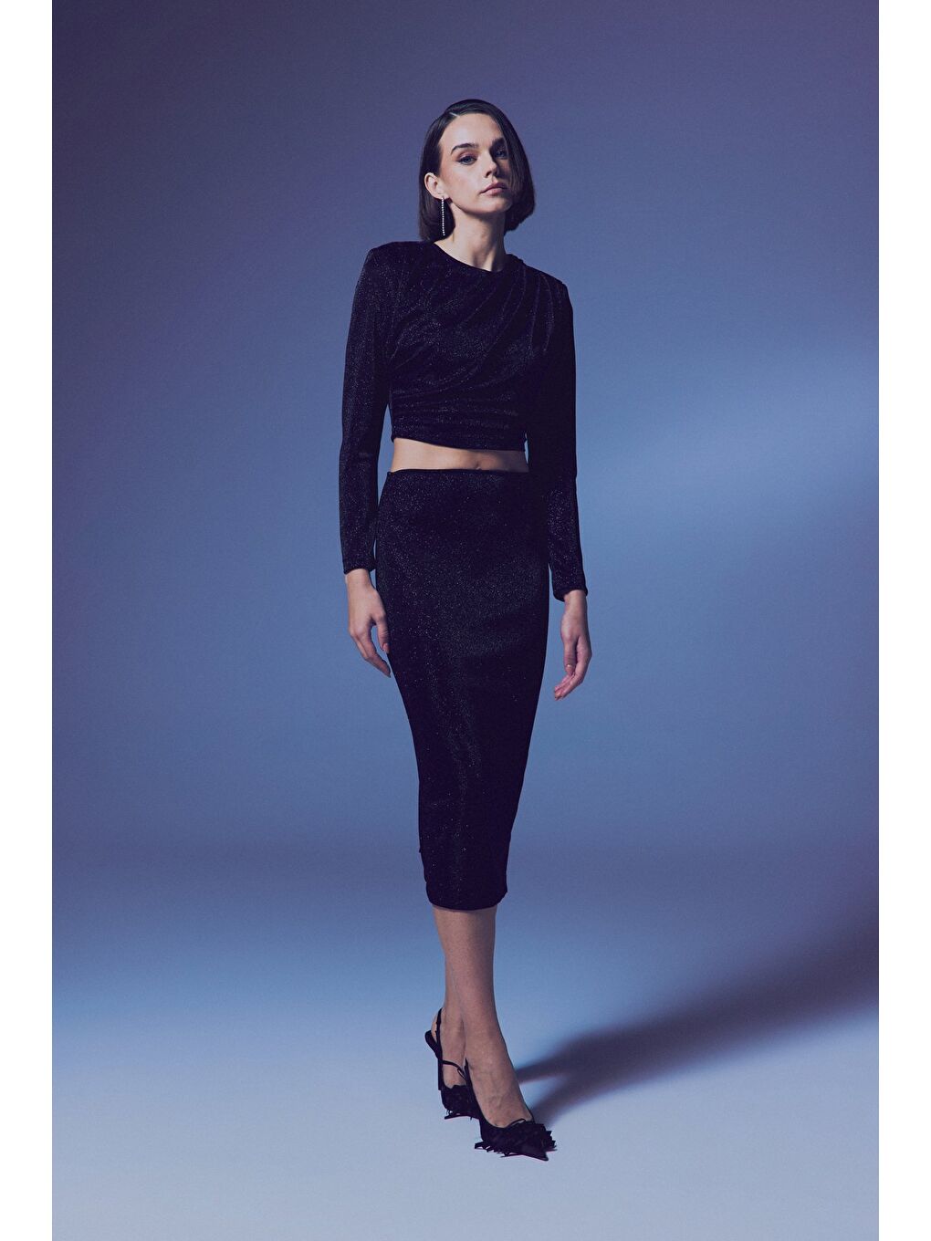 Parlak Kalem Etek - Siyah-3