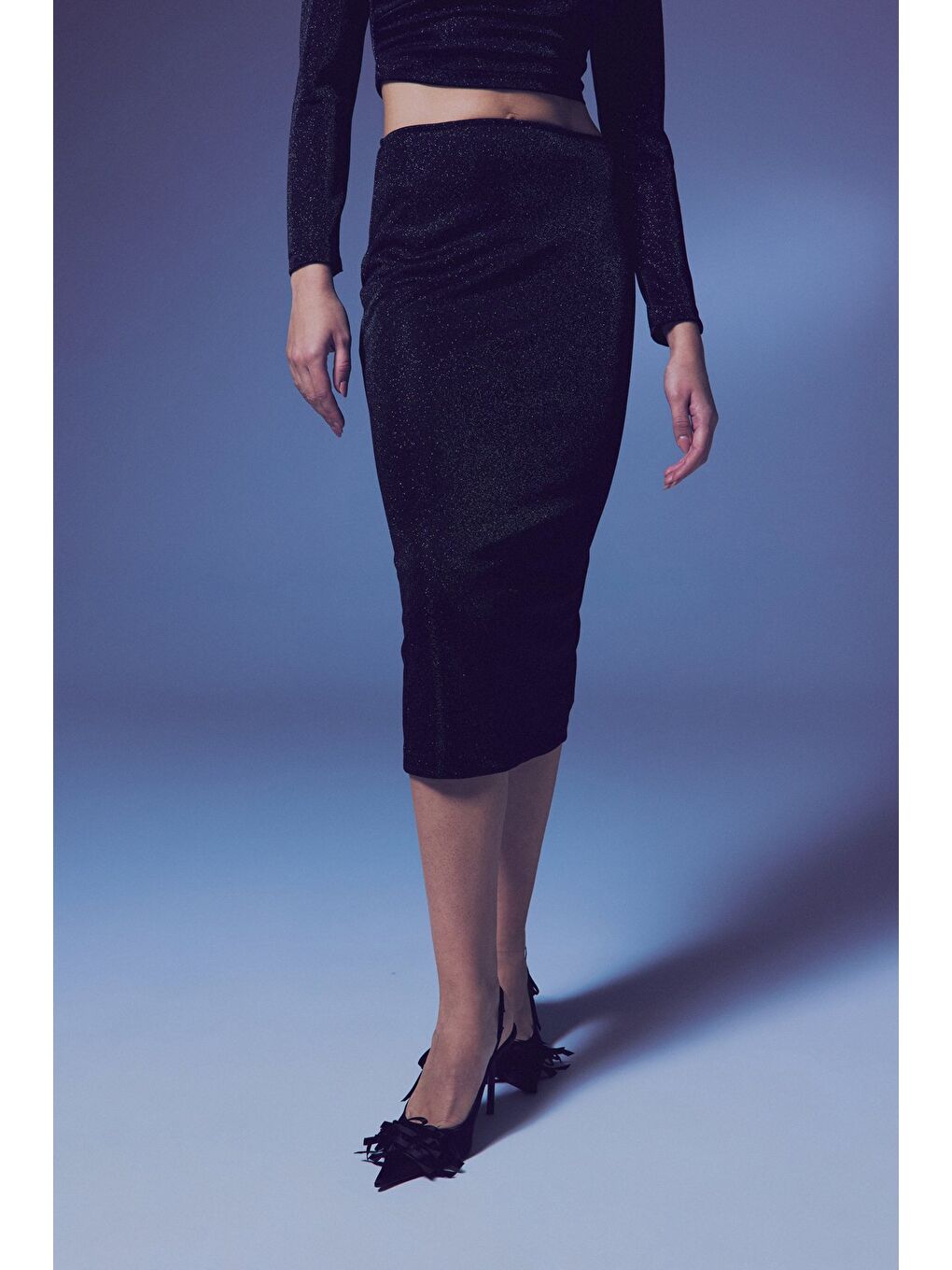 Parlak Kalem Etek - Siyah-4