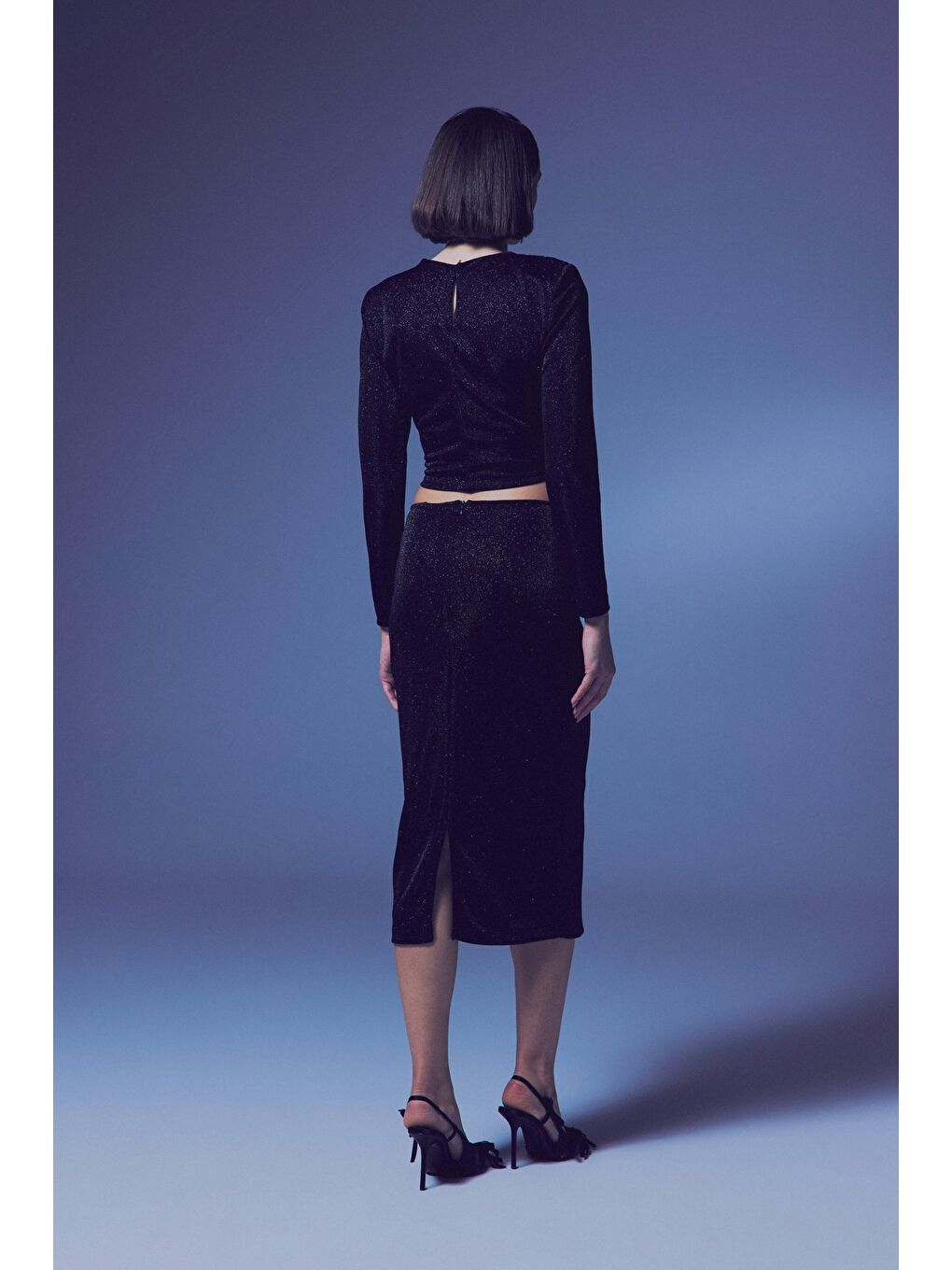 Parlak Kalem Etek - Siyah-6