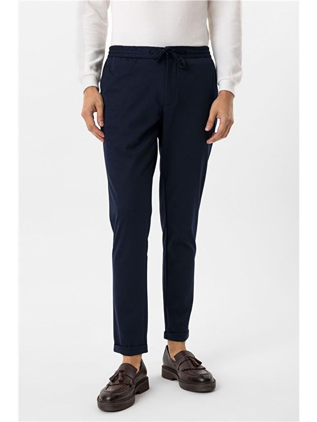 Lacivert Slim Düz Pantolon-2