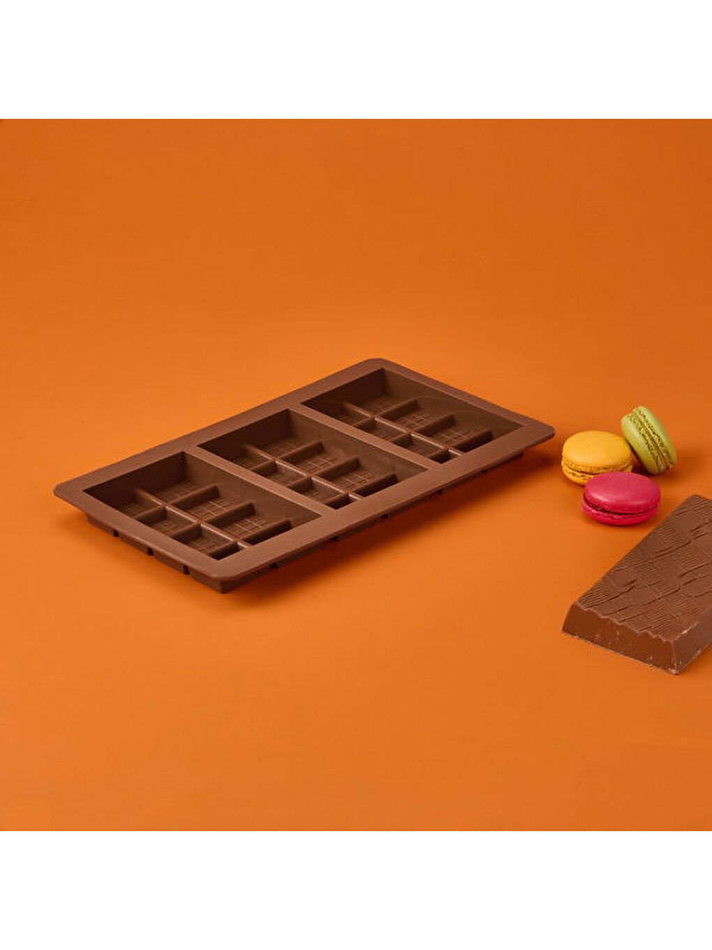 3'lü Dubai Çikolatası Kalıbı - Kahverengi-2