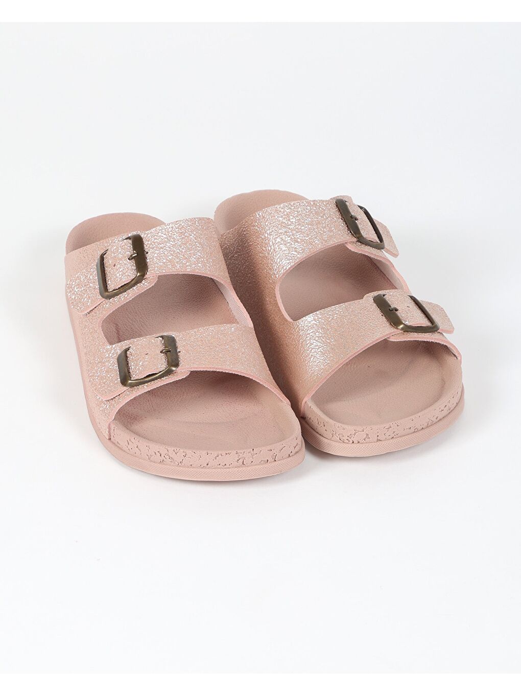 Pembe Kadın Yazlık Çift Tokalı Terlik - QUINN-1