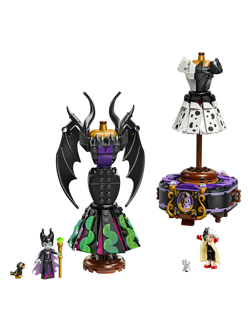 Disney Kötüleri Malefiz in ve Cruella De Vil in Elbiseleri 43262-2