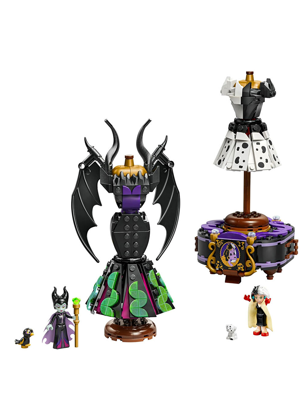 Disney Kötüleri Malefiz in ve Cruella De Vil in Elbiseleri 43262-4