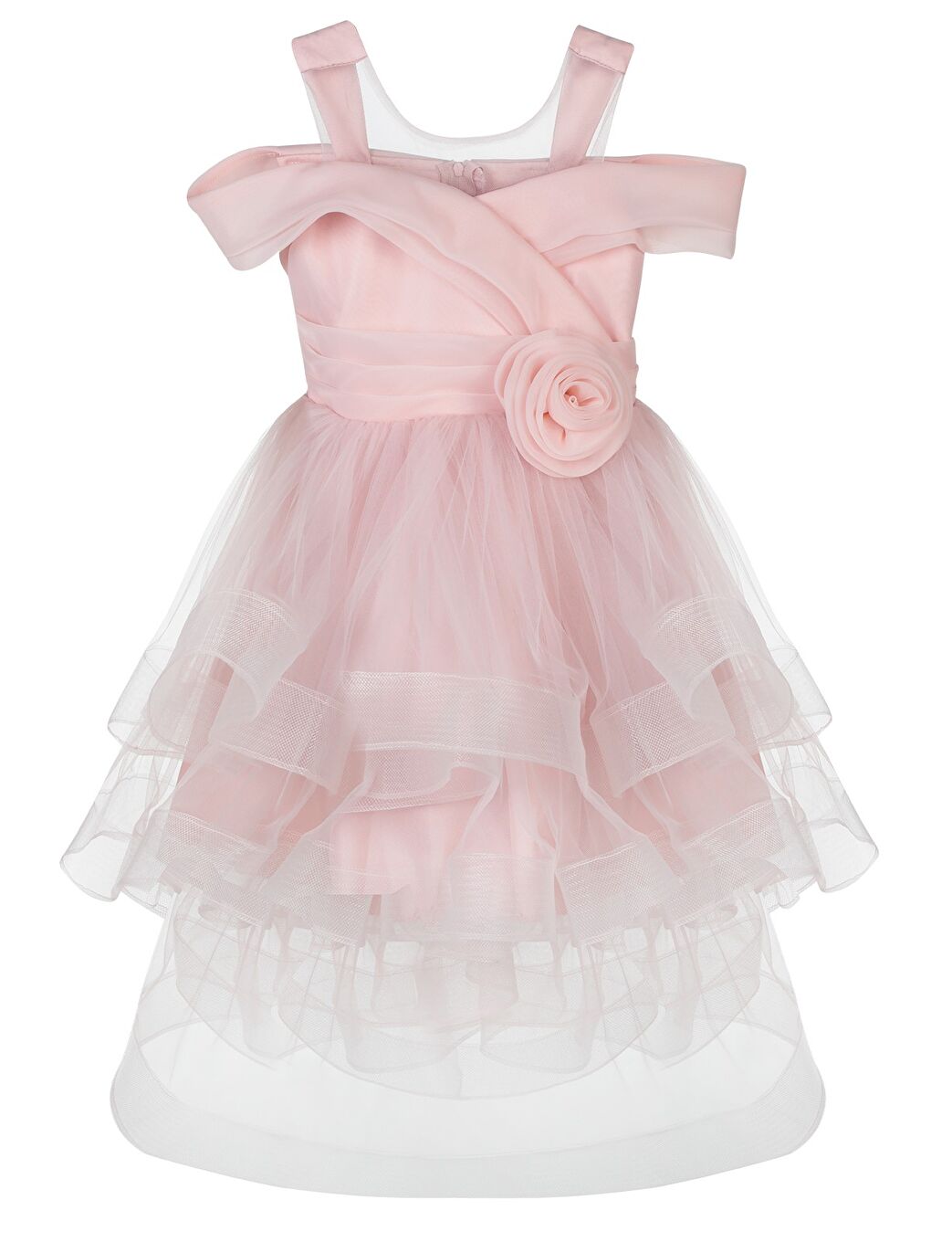 Pembe Girls 6-14 Yaş Abiye - Pudra