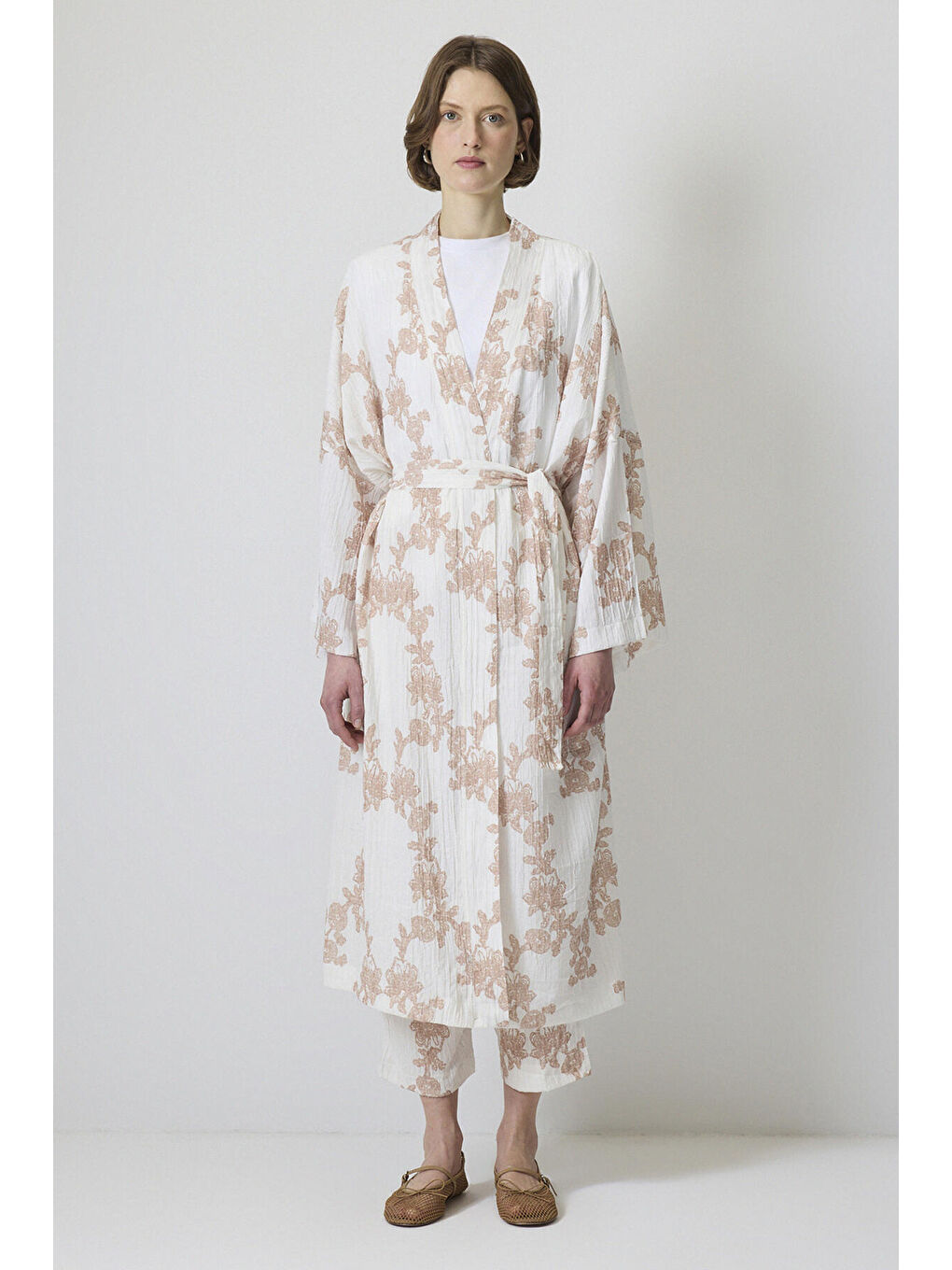 Siyah Desenli Kimono Pantolon Takım-4