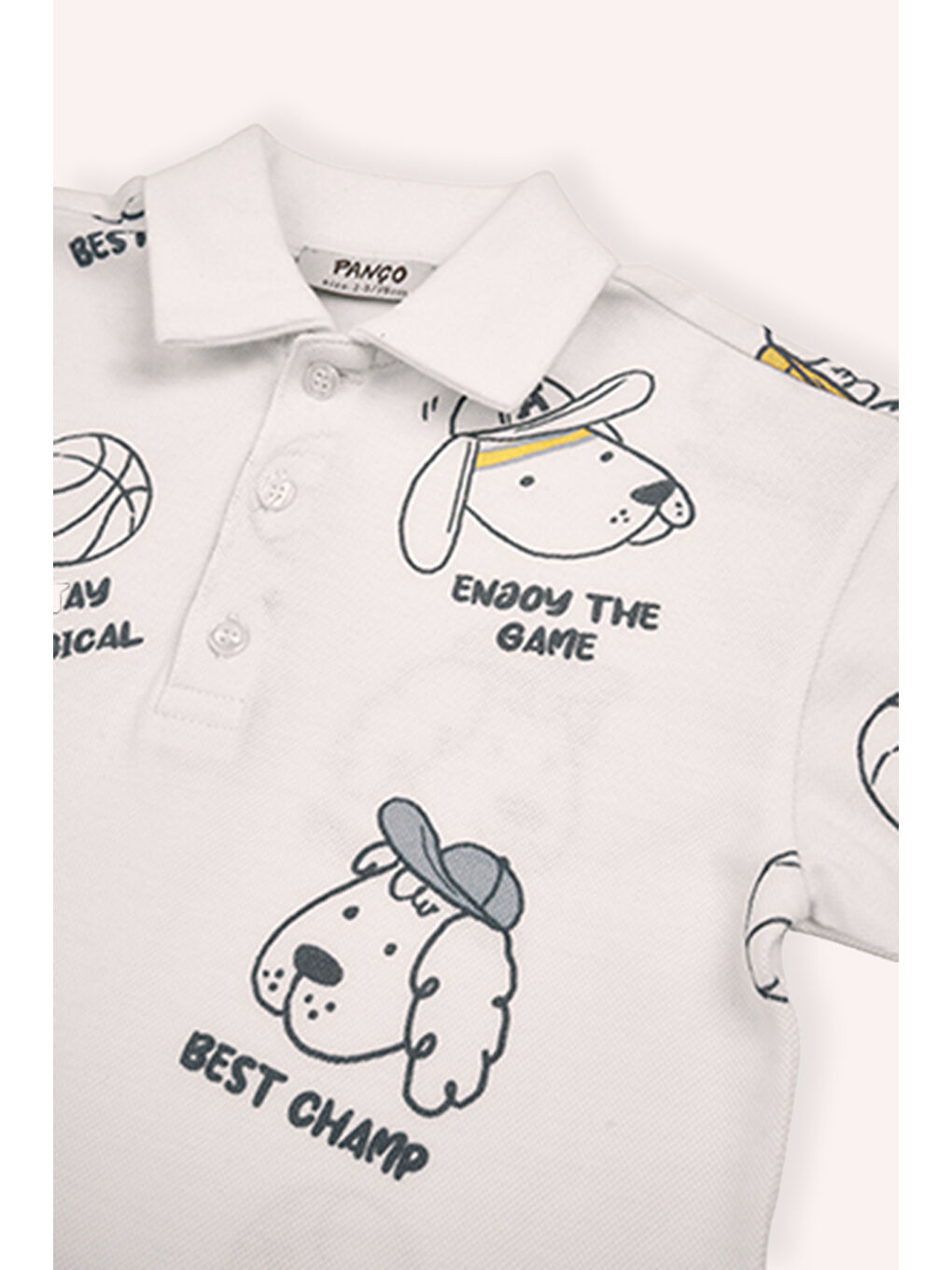 Erkek Çocuk Baskılı 2'Li Takım Ekru-4