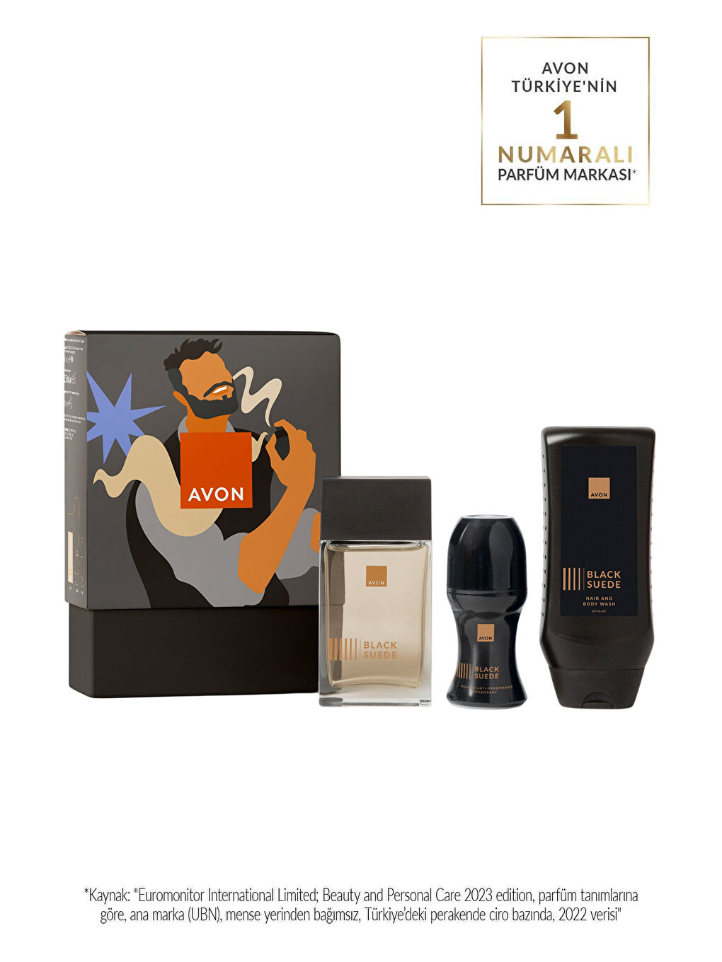 Black Suede Erkek Parfüm, Rollon, Saç ve Vücut Şampuanı Hediye Paketi-1