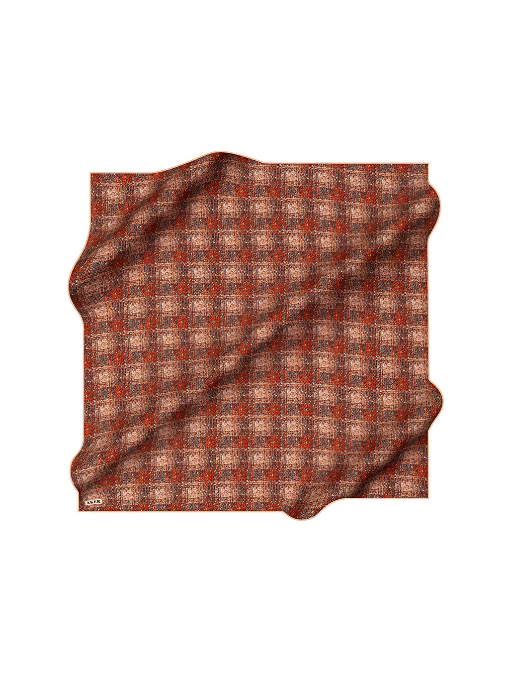 Turuncu 90X90 İpek Krep Saten Eşarp