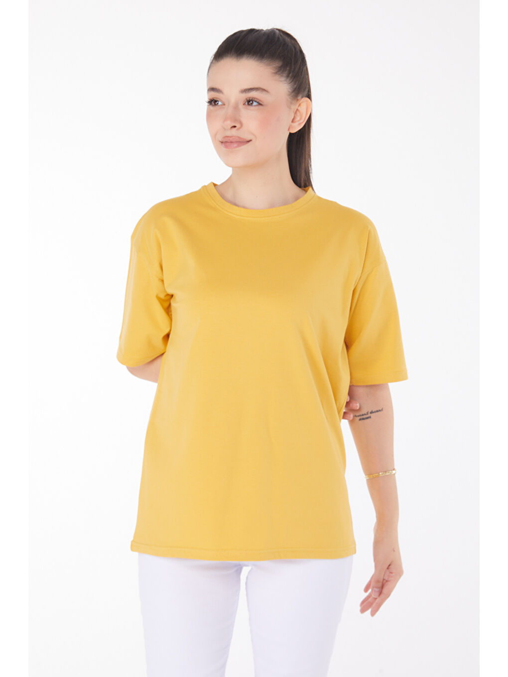 Sarı T-Shirt Hardal - 25849-1