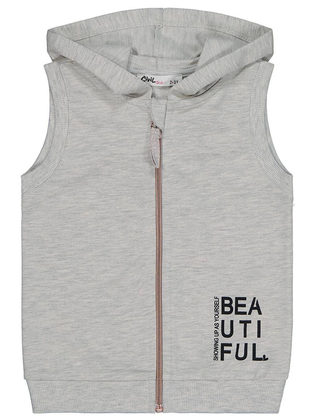 Girls Basic 2-5 Yaş Yelek - Ekru 4-5 Yaş