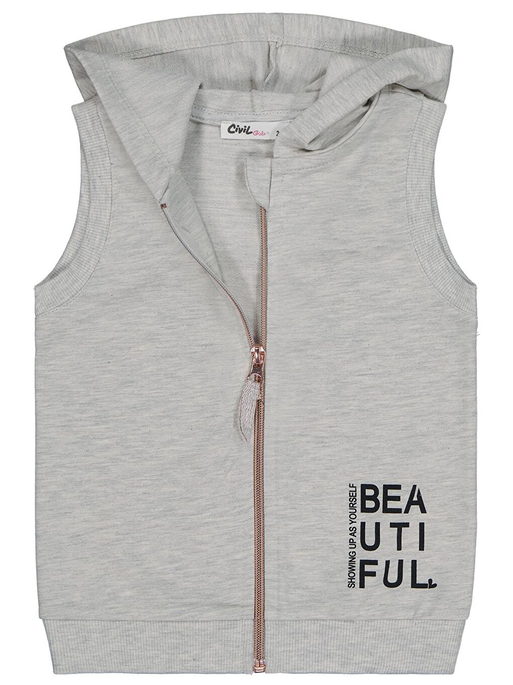 Girls Basic 2-5 Yaş Yelek - Ekru 4-5 Yaş-1