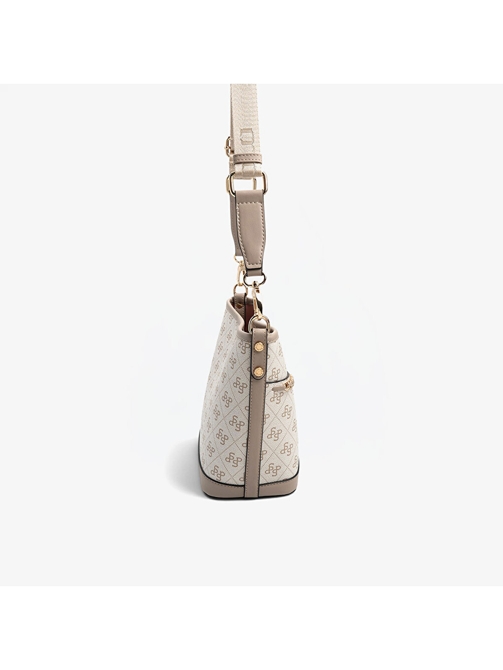 Kahverengi Kadın SP1284-M178 SILVER POLO Omuz Çantası Bej-Kum-3