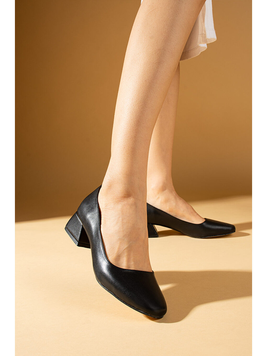 Siyah Rahat Kalıp Comfort Taban Kadın Topuklu Ayakkabı 009-2230-24Cilt-1