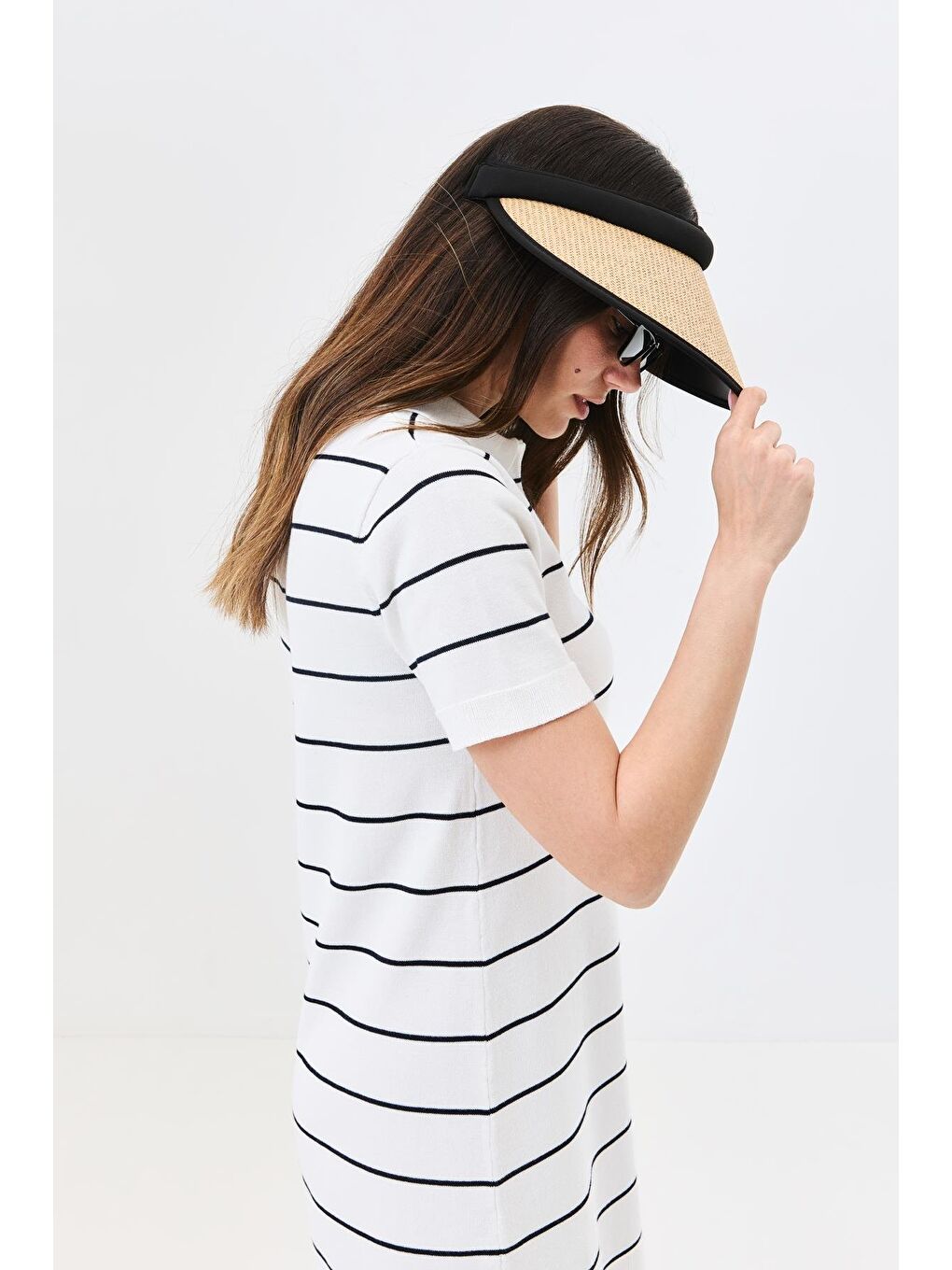 Bej Vizor Plaj Şapkası Y25730-31 Vizon-2