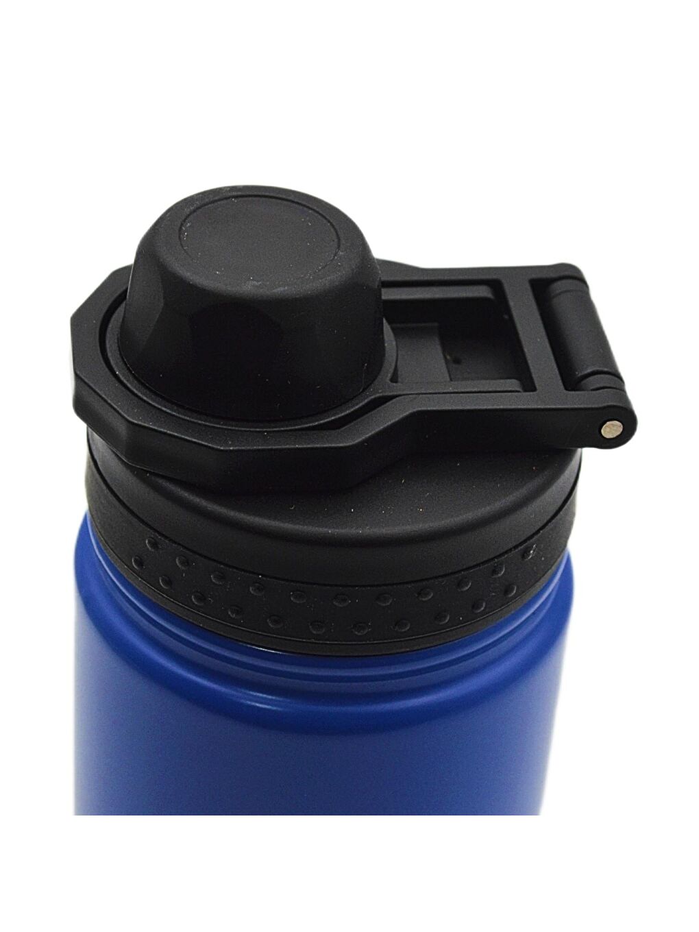 Mavi Vidalı Kapak Taşıma Kulplu Çelik Matara 540 ml-2