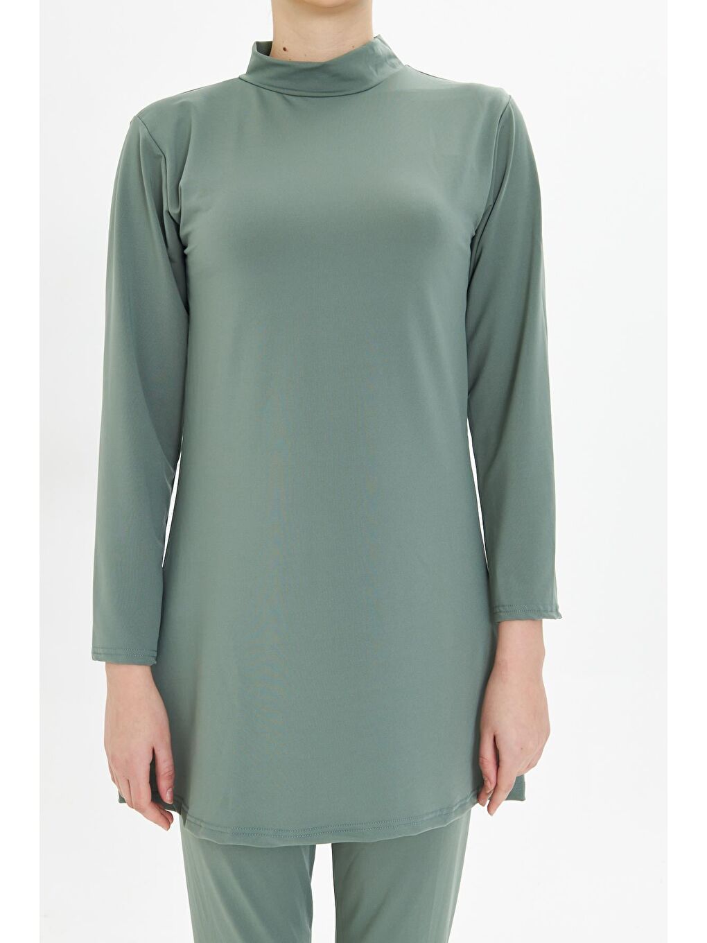 Tam Kapalı Elastanlı Tesettür Mayo Yeşil 3485-Y-6