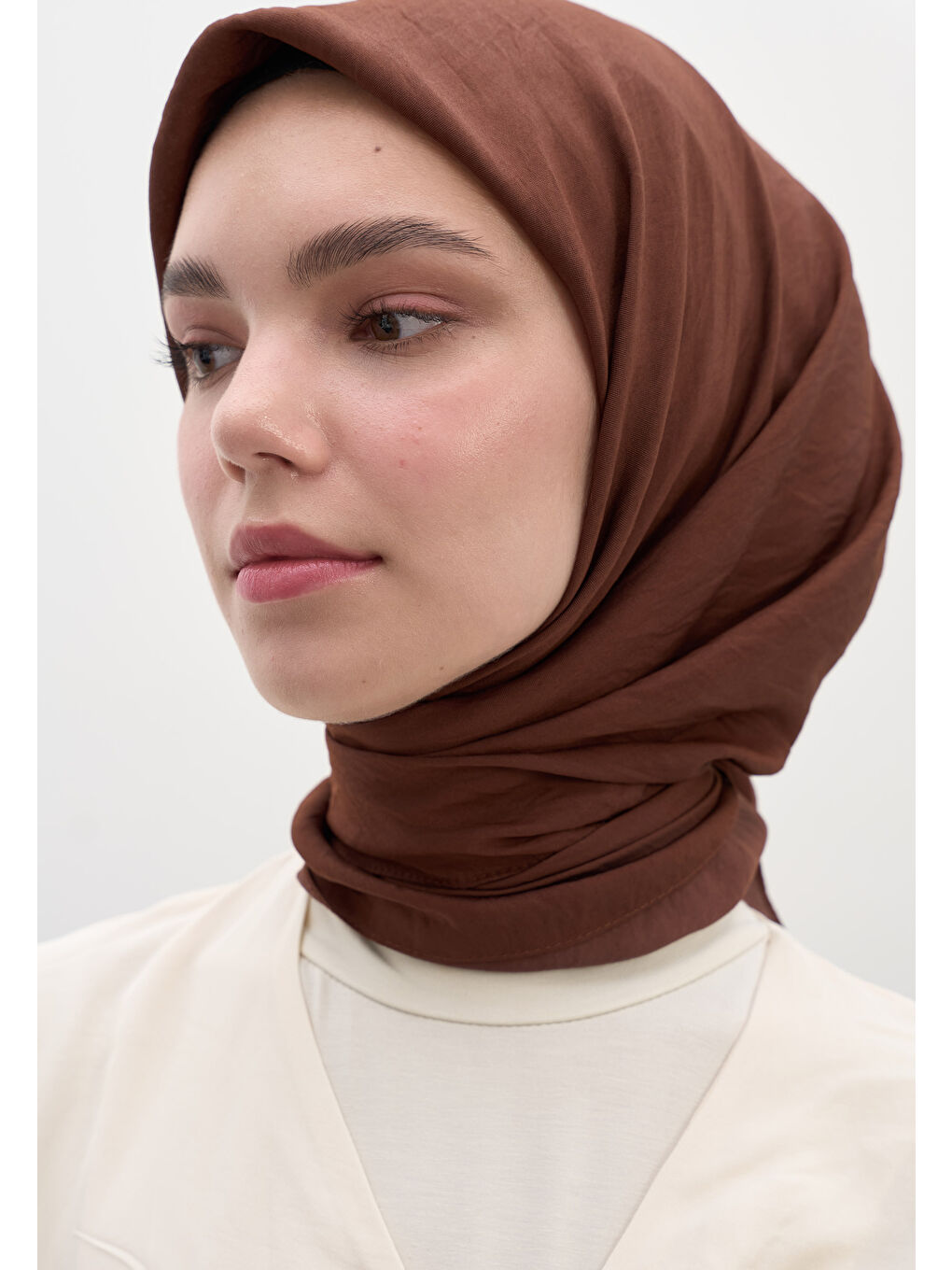 Kahverengi Pamuk Viskon Eşarp Kakao-1