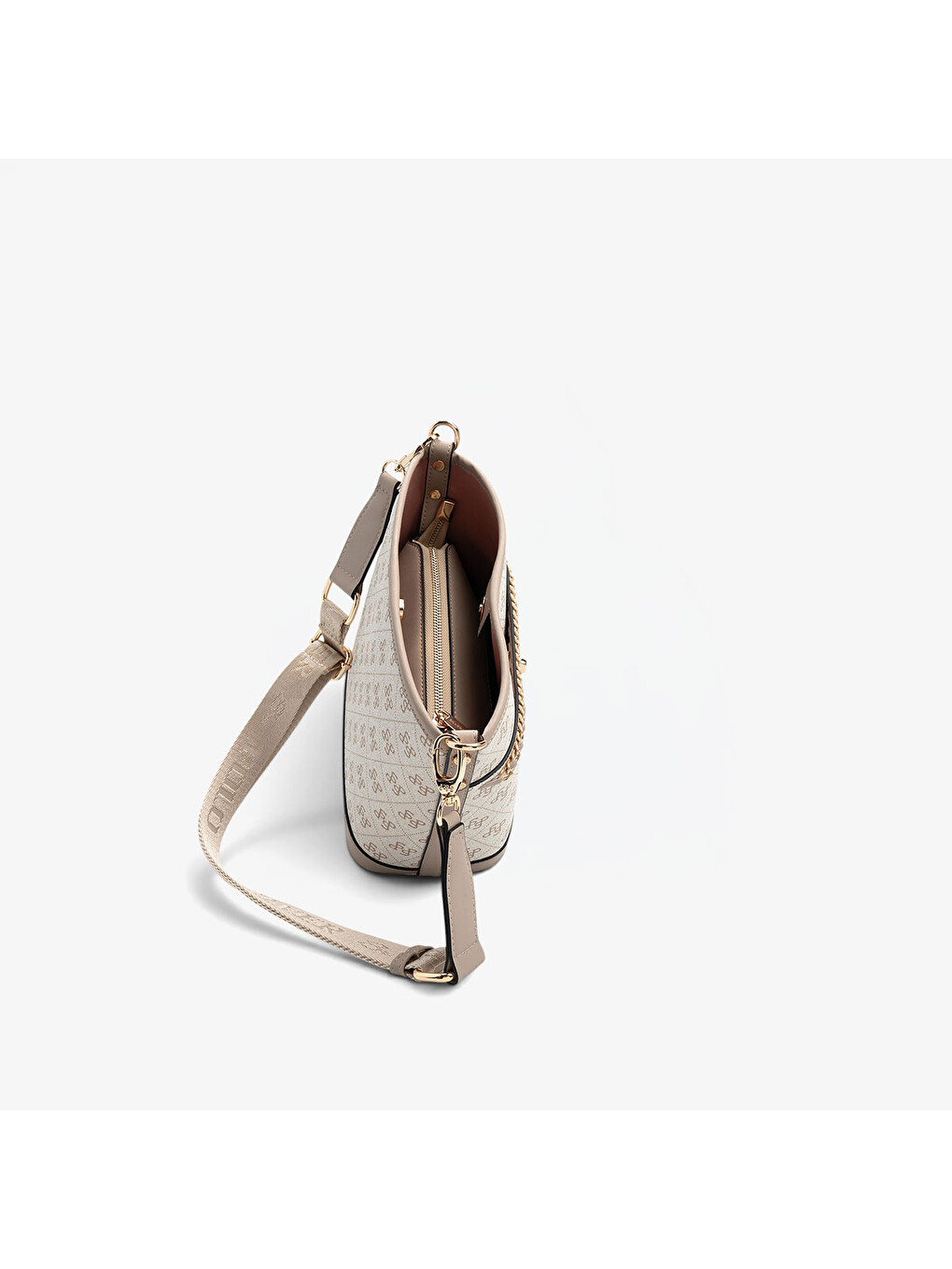 Kahverengi Kadın SP1284-M178 SILVER POLO Omuz Çantası Bej-Kum-5