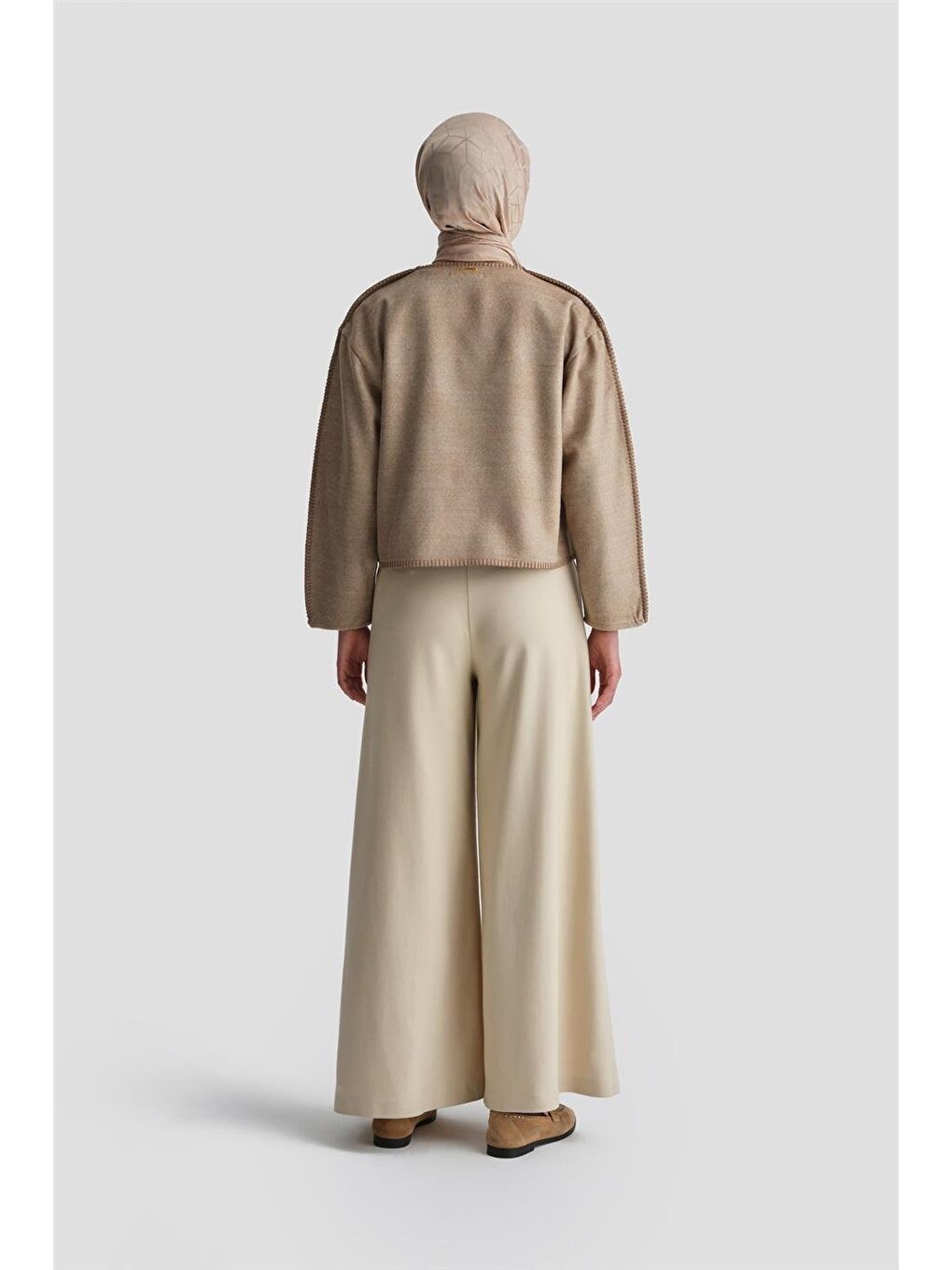 Çoban Dikişli Hırka 24K5715 Bej-5