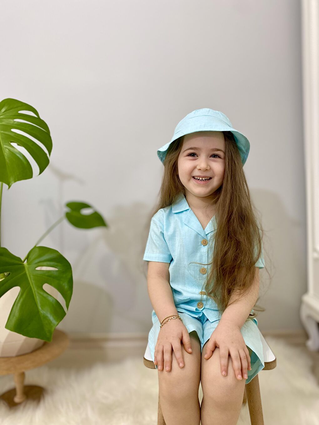 Mavi Üçlü Gömlek Takım