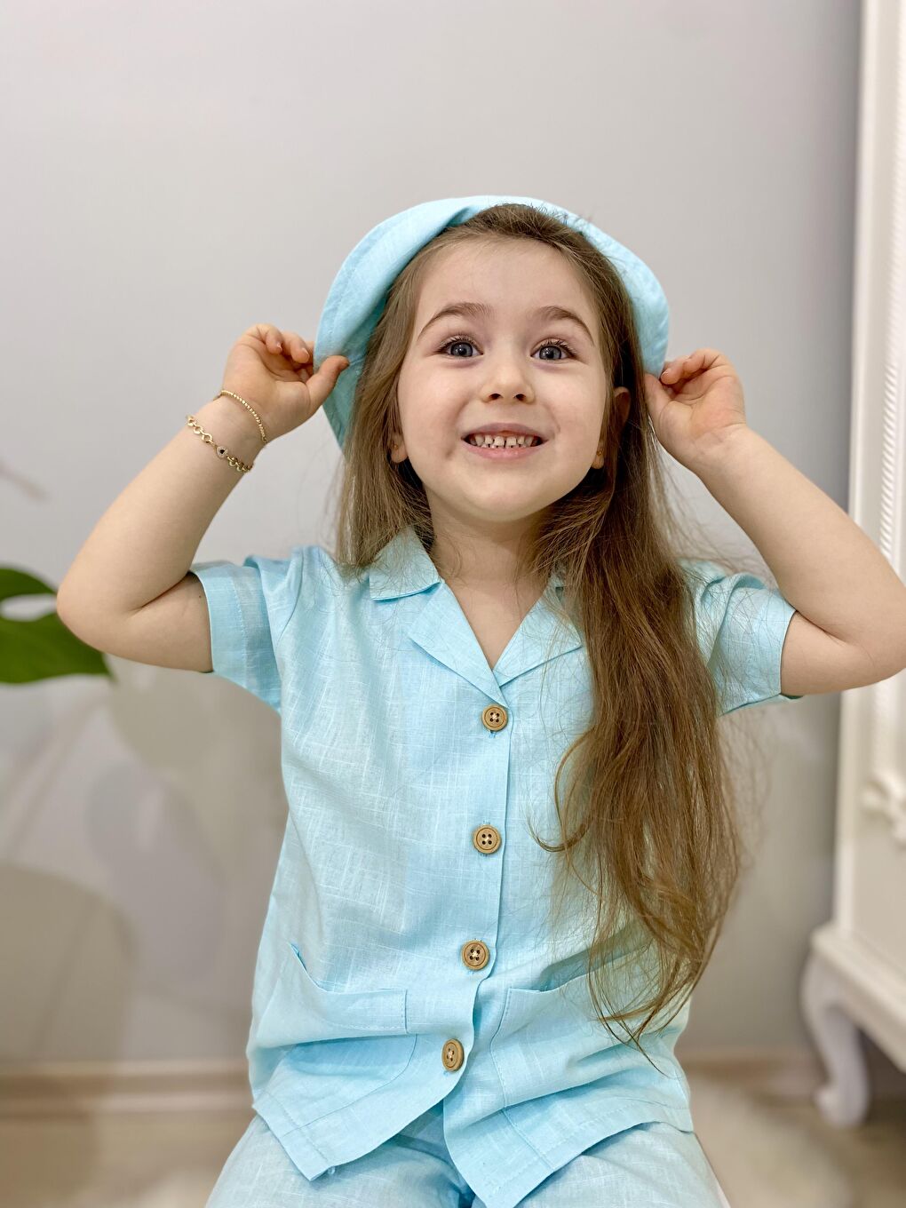 Mavi Üçlü Gömlek Takım-3