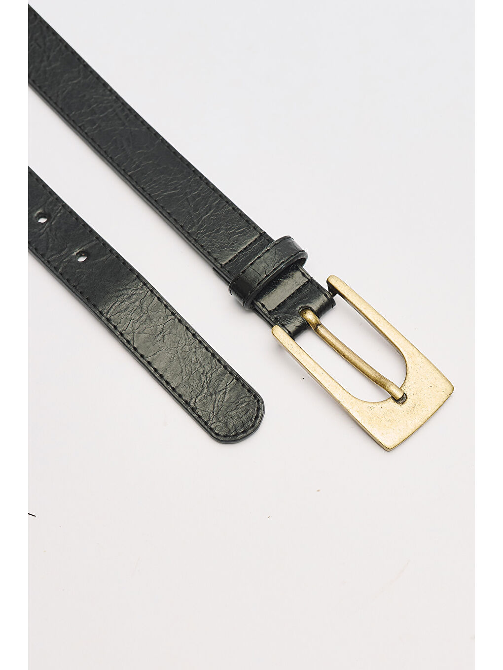 Kalın Kare Tokalı Kemer Siyah-2