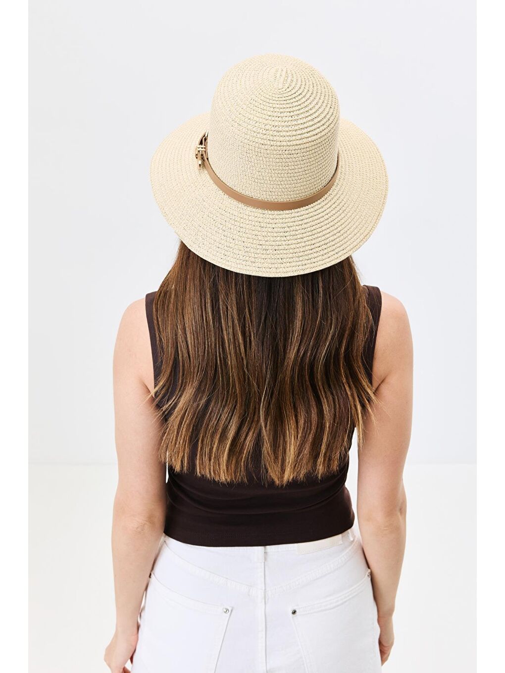 Hasır Plaj Şapkası Y25730-18 Bej-2