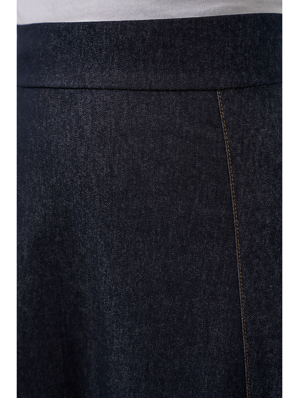 Kadın Uzun Jean Etek 8066 - Lacivert-3