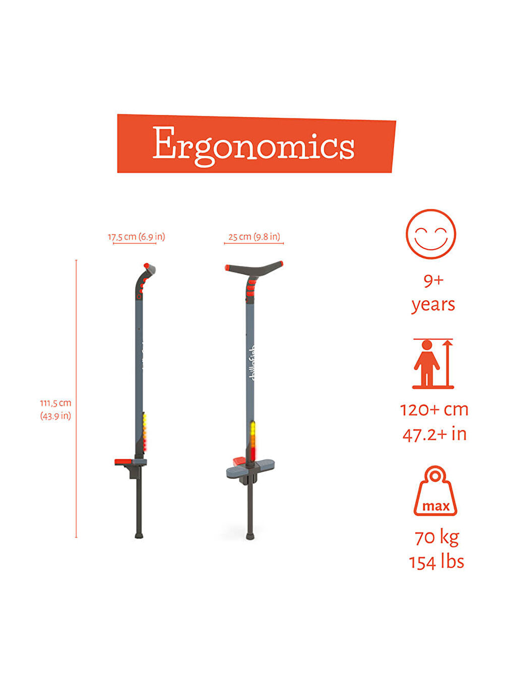 Poogi Glow- Pogo Stick Işıklı - Papaya (Genç)-3