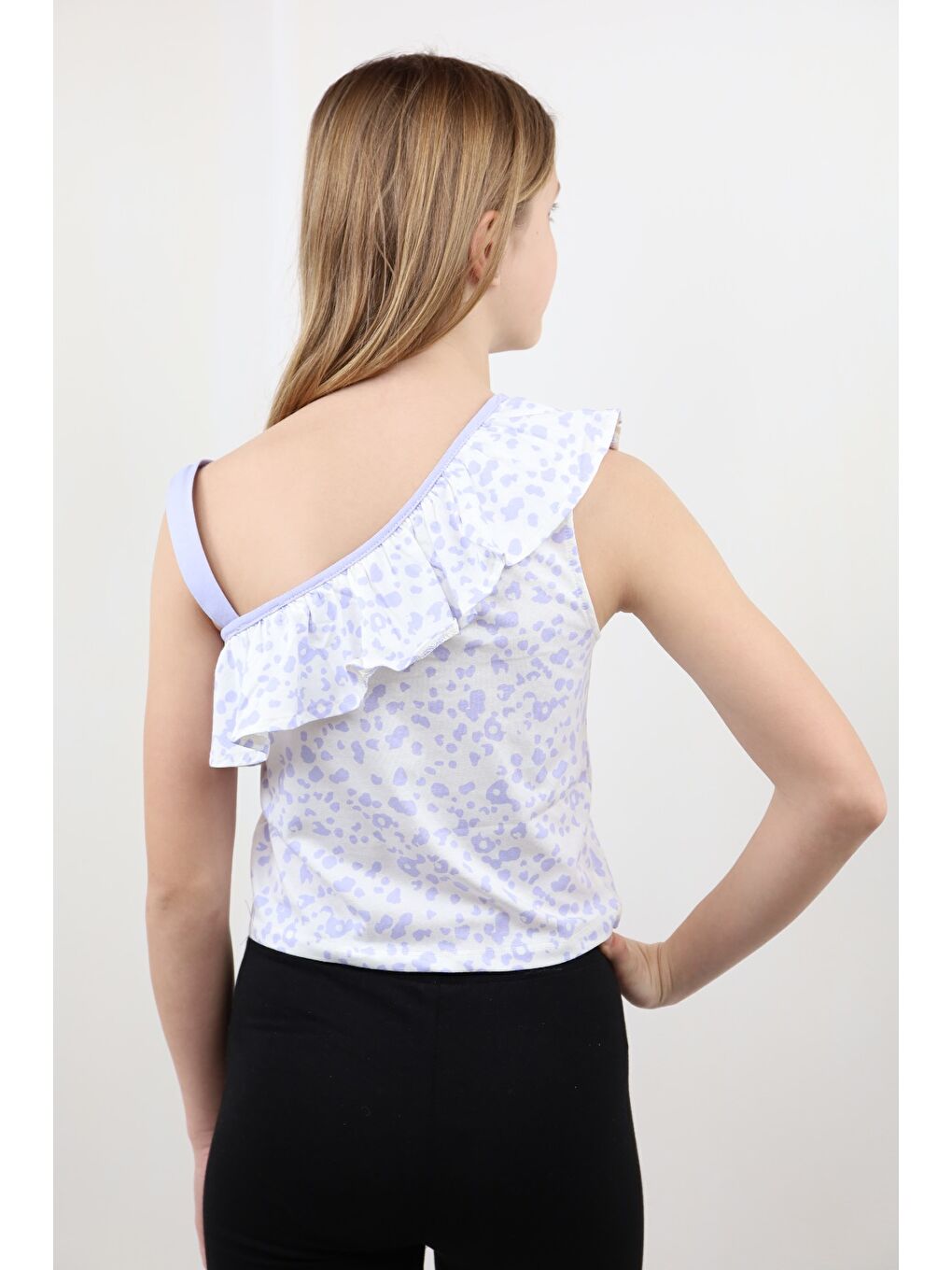 Lila Kız Çocuk Desenli Atlet-1