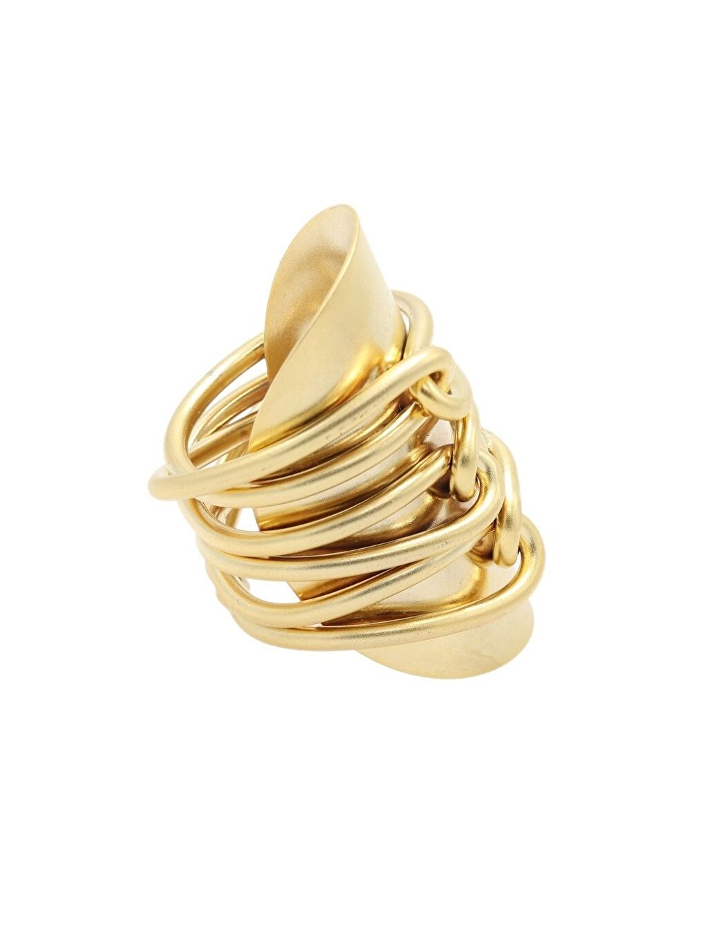 Sarı Kadın Altın Renk Kaplama Bohem Yüzük