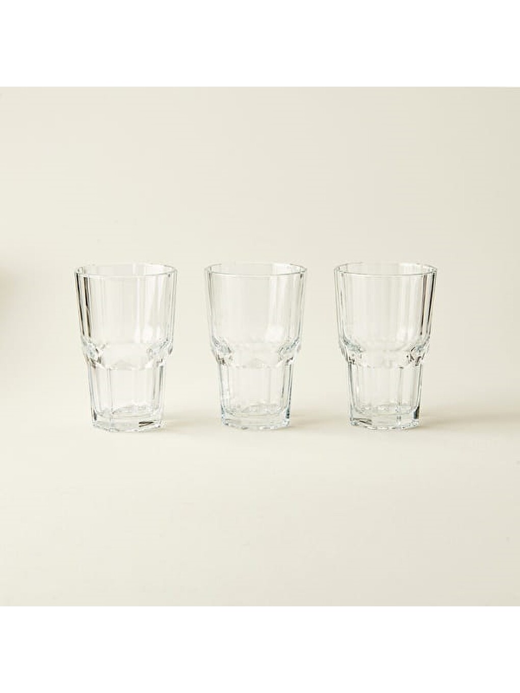 Renksiz Serenity 3'lü Tumblers Cam Meşrubat Bardak Seti - 265 Ml