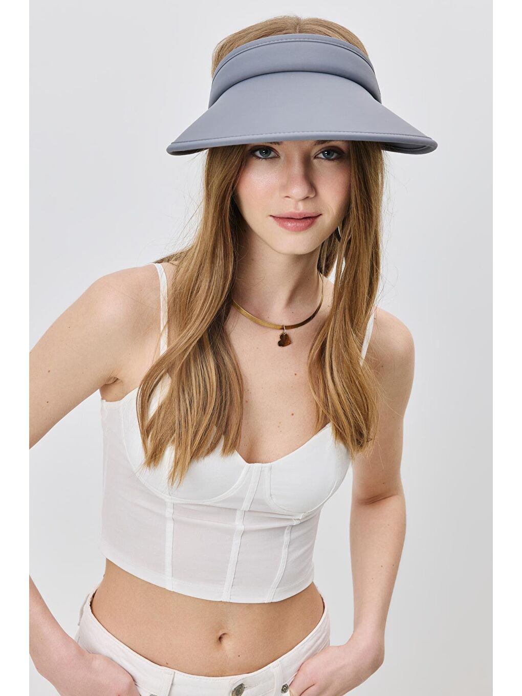 Vizor Plaj Şapkası Y25730-33 Gri-1