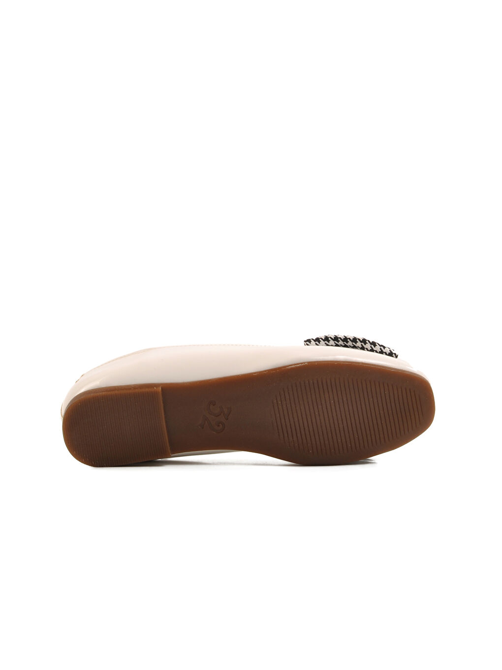 Beyaz Rugan Fiyonk Kurdeleli Kız Çocuk Babet 180 F-4