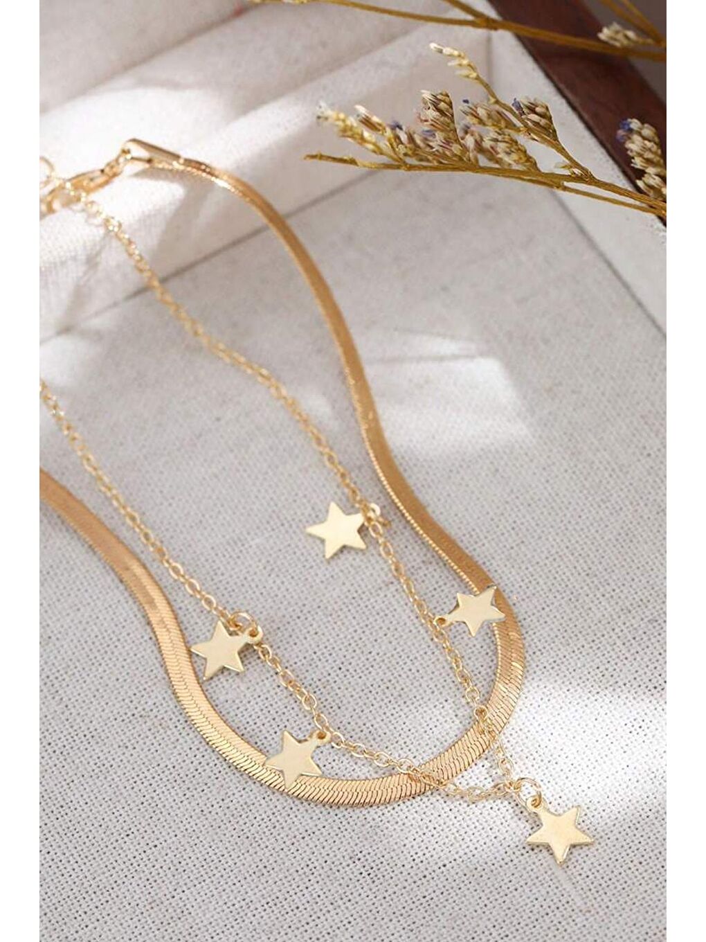 Sarı Yıldız Sallantılı Halhal-3