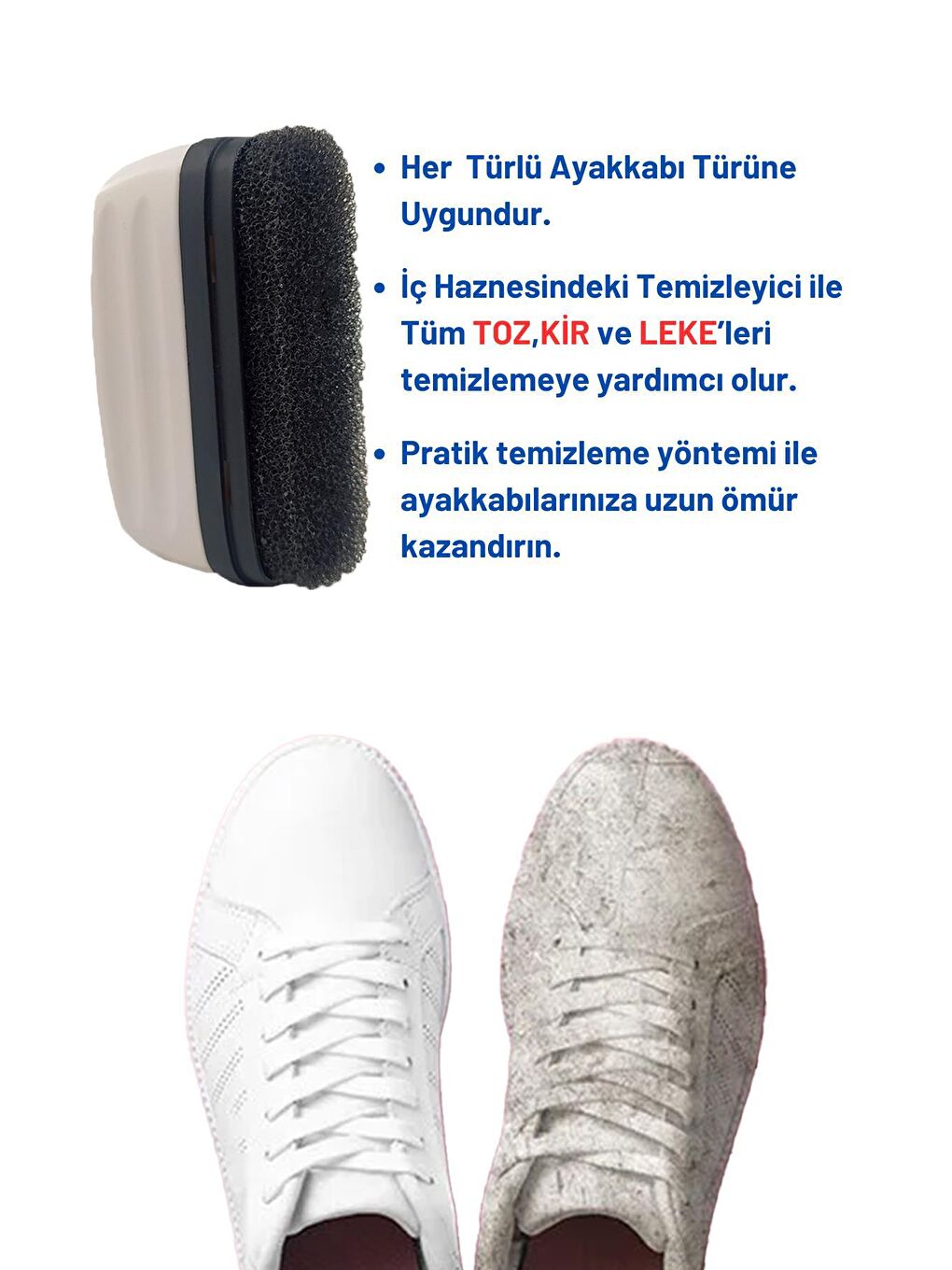 Black Deer Beyaz Fast Clean Leke ve Kir Ayakkabı Temizleme Süngeri Spor Ayakkabı Temizleme Köpüğü - 2