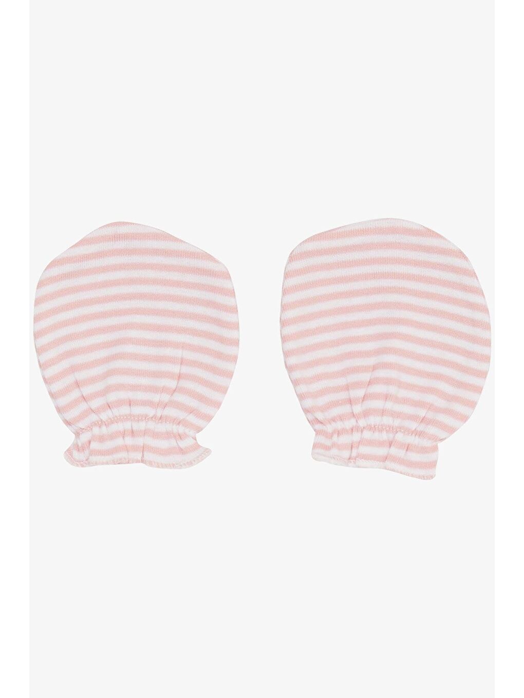Yenidoğan Bebek Eldiveni Çizgili Pembe (7 X 9 Cm)