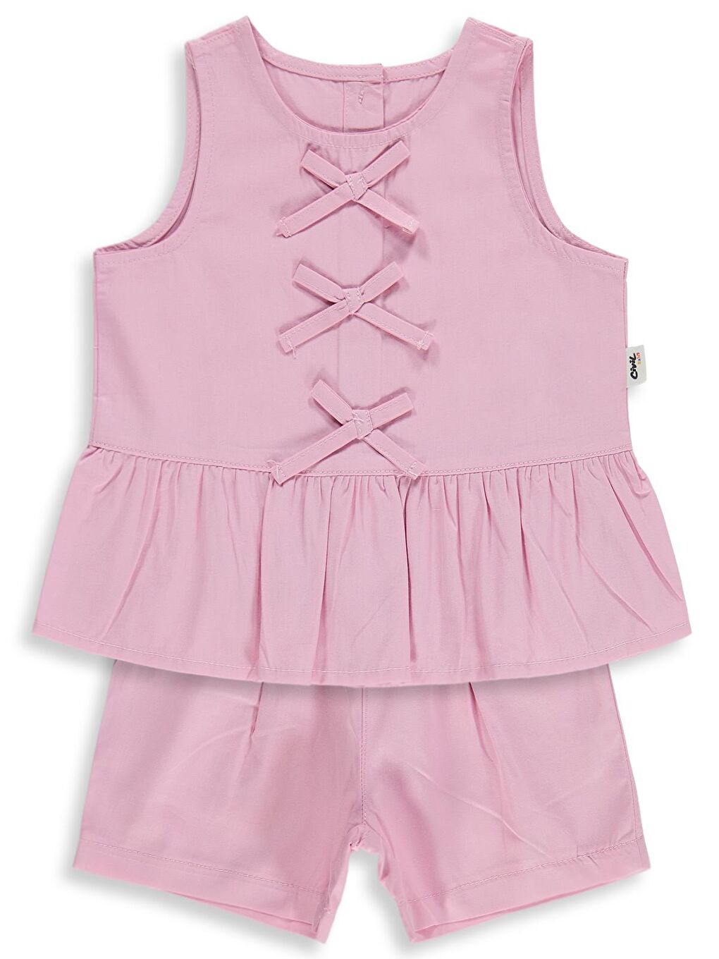 Baby Çiçek Nakışlı 6-18 Ay Takım - Pembe