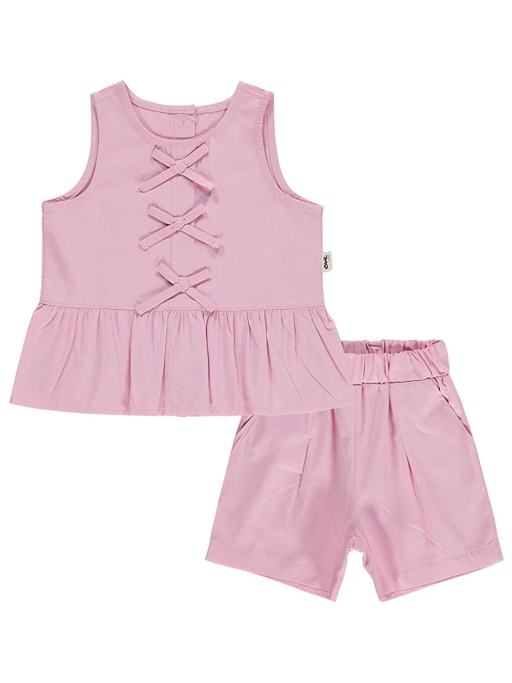 Baby Çiçek Nakışlı 6-18 Ay Takım - Pembe-1