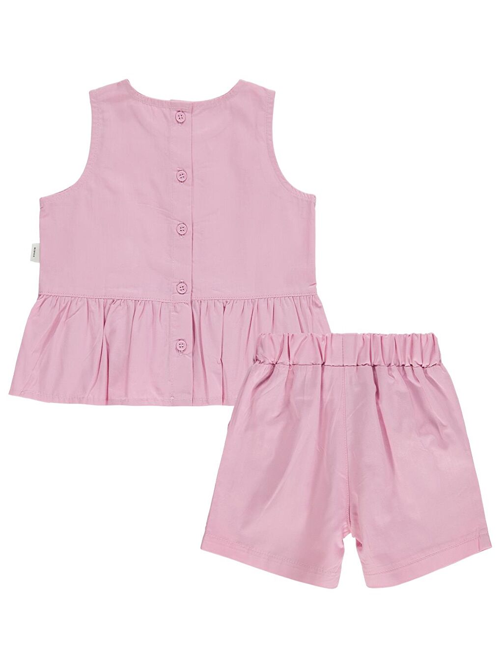 Baby Çiçek Nakışlı 6-18 Ay Takım - Pembe-3