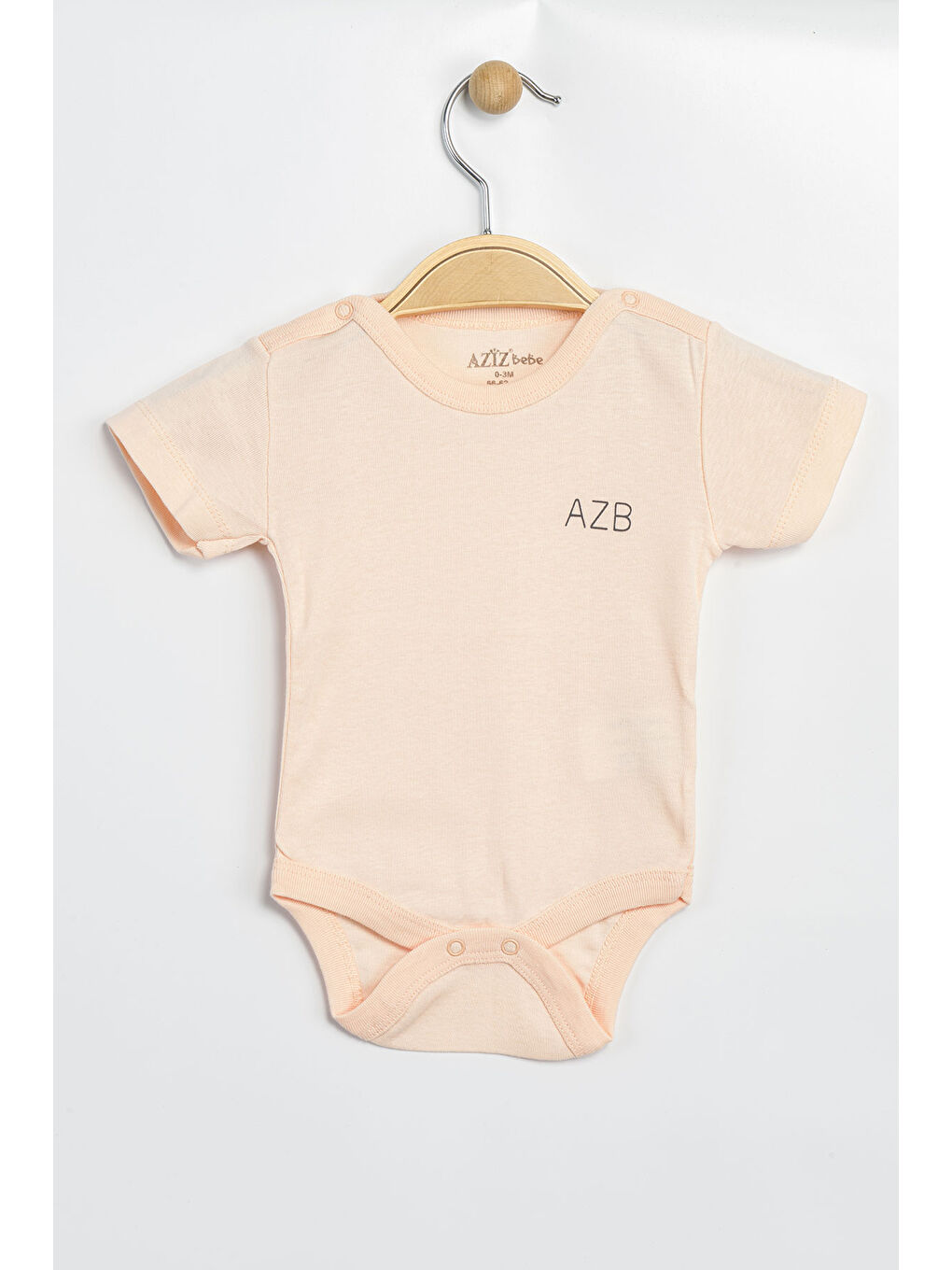 Pembe Erkek Kız Bebek Çıtçıtlı % 100 Pamuk Body & Zıbın