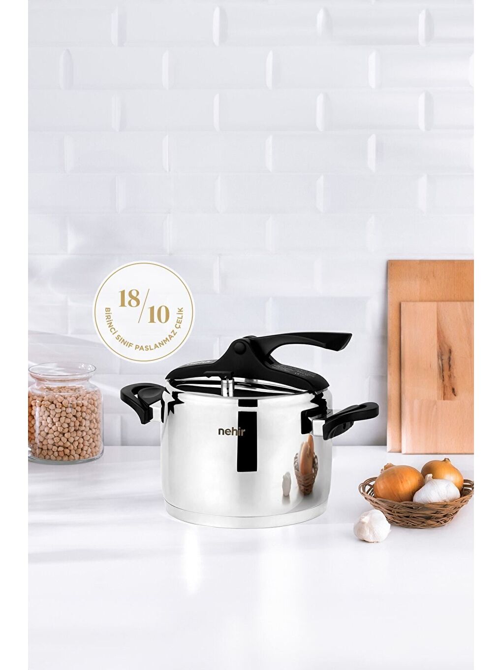 Gri Silver Trend Paslanmaz Çelik 6 Litre Düdüklü Tencere