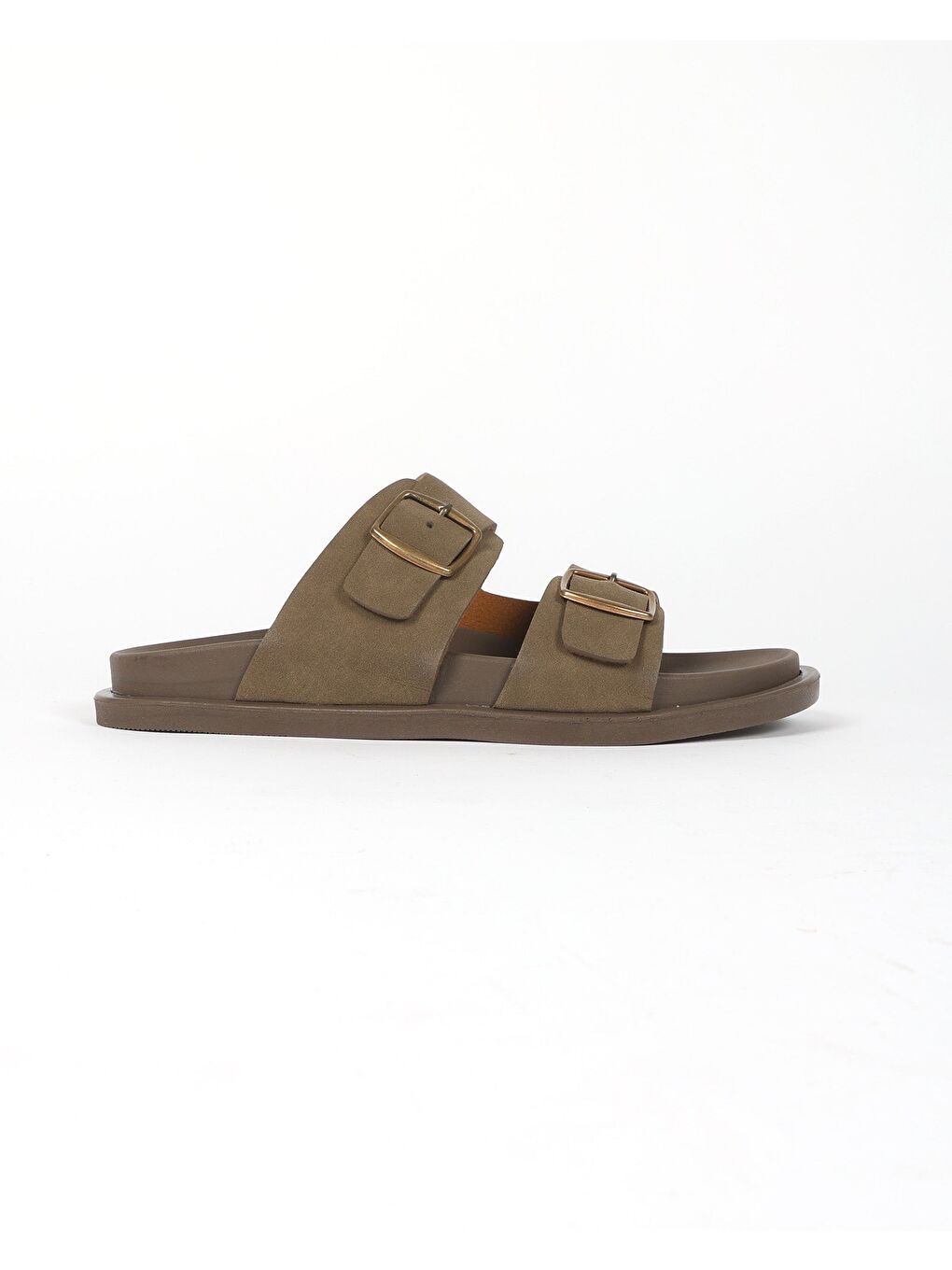 Kahverengi Erkek Yazlık Çift Tokalı Terlik - HUGO