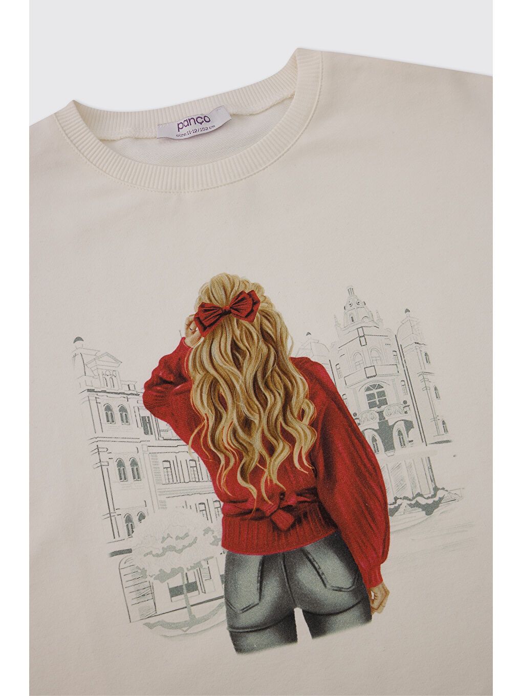 Ekru Kız Çocuk Sweatshirt-2